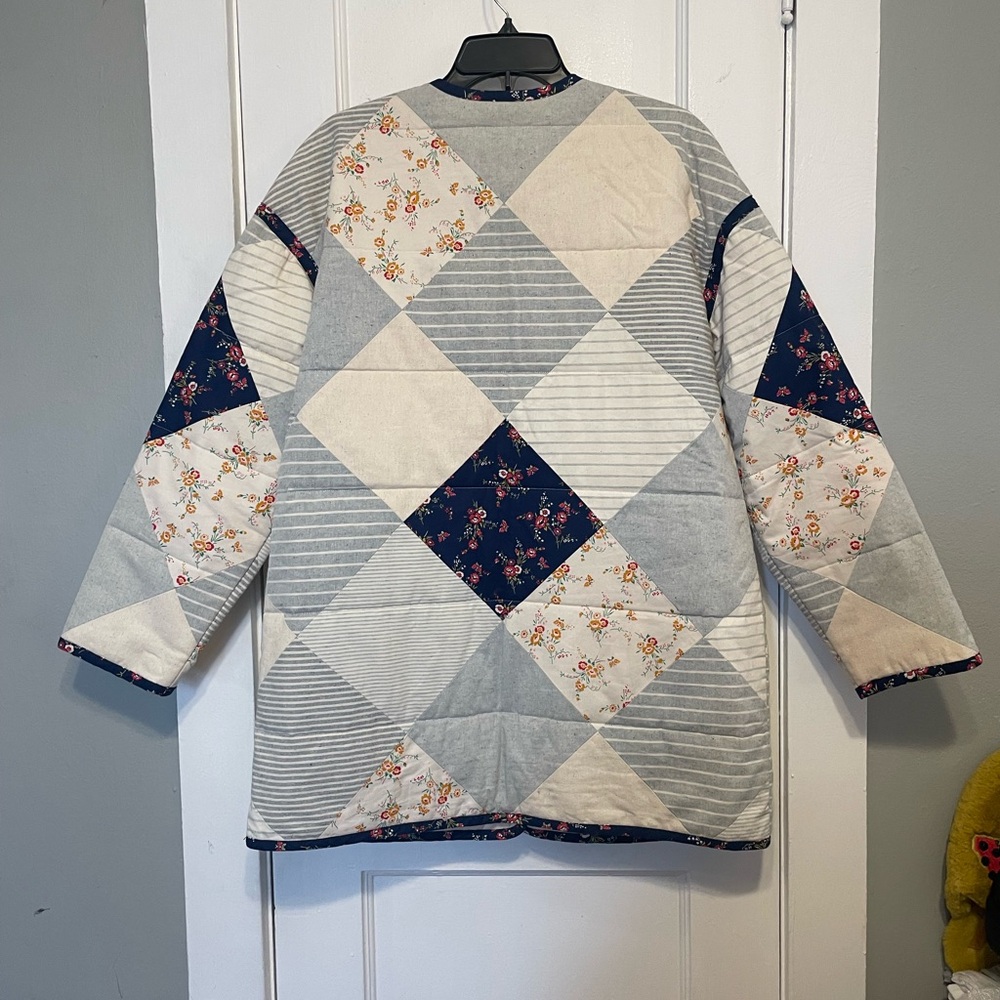 Madewell Patchwork Utility Jacket - Navy, Cream, … - image 8